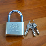 AM3861 Gainer Silver Steel Padlock with 3 Key (70 mm)