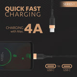 AM5884 Duracell Usb Type C To Type C USB Cable 4A(60W) - 3.9 Feet(1.2M)