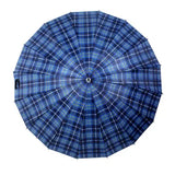 AM5791 Single Fold Manual Open Waterproof Checks Umbrella (Multicolour)
