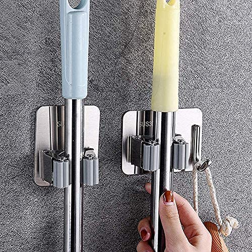 3325 Adhesive Mop Holder and Broom Holder for Wall