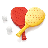 AM0198 Plastic Badminton or Table Tennis Racket 1 Pair with 1 Pair of Plastic Balls Inside