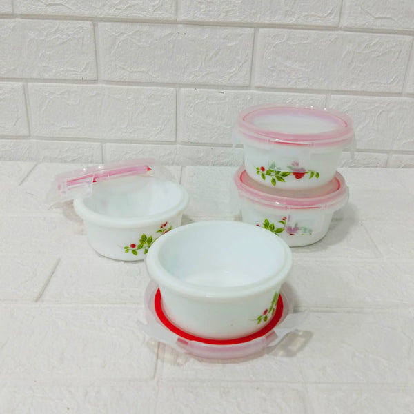 Di0238 Cello Opalware Storage Container Small with Lid – 4 Pc