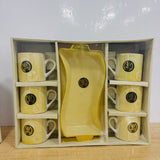 A07849 Country Costa Glassware 7 Pcs Mug & Platter Set (6 Mugs + 1 Serving Platter)