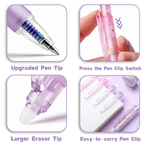 TM0150 Magical Space Astronaut Erasable Gel Pens - Pack of 12