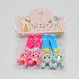 AM1096 Mixed Cartoon Style HairPin 4 Pcs Set