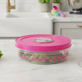AM6529 Joyful Storemax Papad Box 1500 -  Floral Airtight Container (Printed)