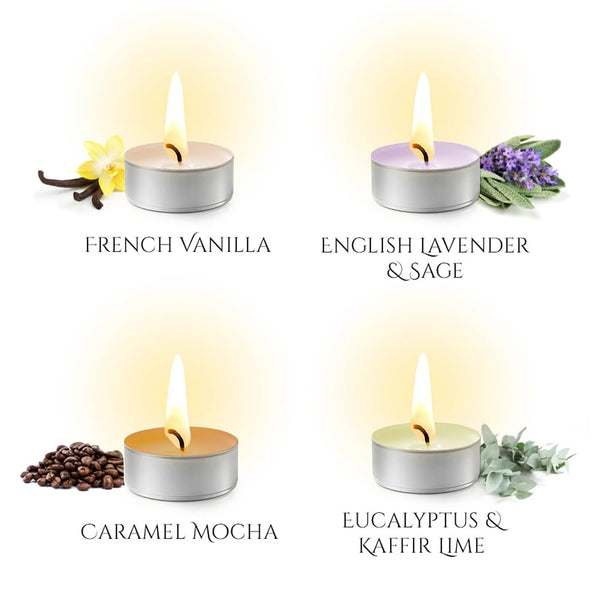 AM0151 Tealight Candles MultiColor (Pack of 10, 6 GM)