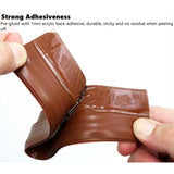 AM5641 Self-Adhesive Silicone Door/Window Shield Tape Door Bottom Sealing Strip Air Gap Cockroach Insect Bugs Draft Stopper Waterproof and Soundproof (1 m, Brown)