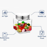 3524 Yera X-Series Square jar with see through cap, 2 Piece Set (KSM600)LOOSE