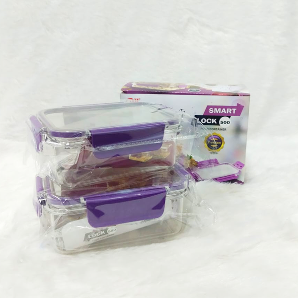 AM2265 Smart Lock Airtight Food Storage Containers, 500 ml each, Pack of 2