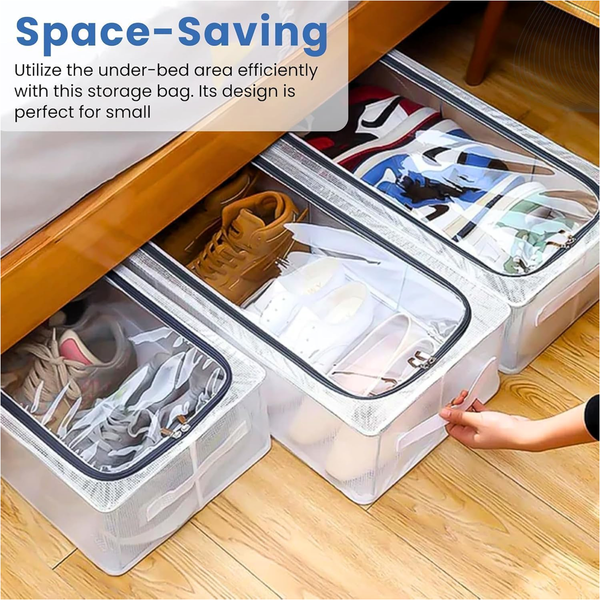 AM6726 Clear Foldable Shoe Bag - Shoe Box Organizer (60x30cm)