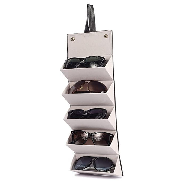 3844 Sunglasses Organizer 5 Slots Compact Travel Glasses Case