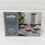 Di0209 Cello Designer Crockery Nexus Coffee Set – 7 Pieces (Black Diamond)