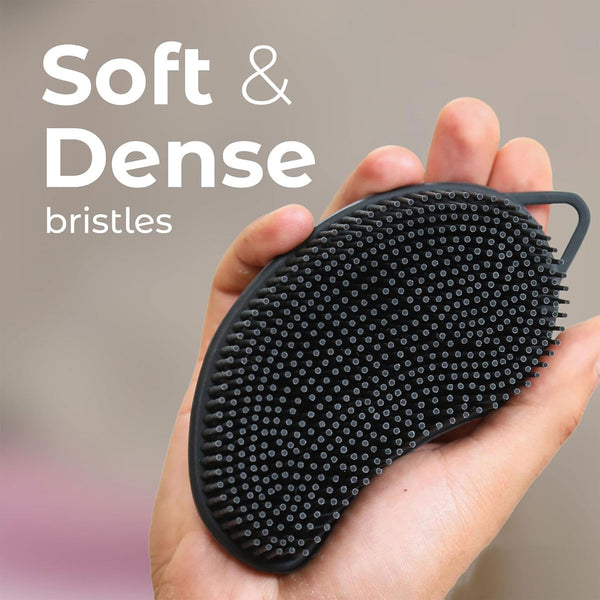 AM6488 Dual-Sided Silicone Body Scrubber & Scalp Massager - 1pc