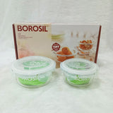 AM6186 Borosil Klip n Store Round Glass Container Set of 2pc (240ml+400ml)