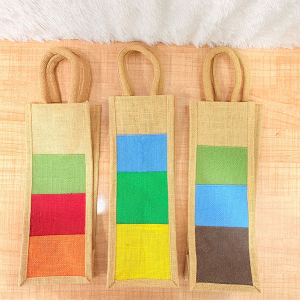 AM0033 Jute Water Bottle Bag – Reusable & Eco-Friendly Gift Tote- 2 L Capacity