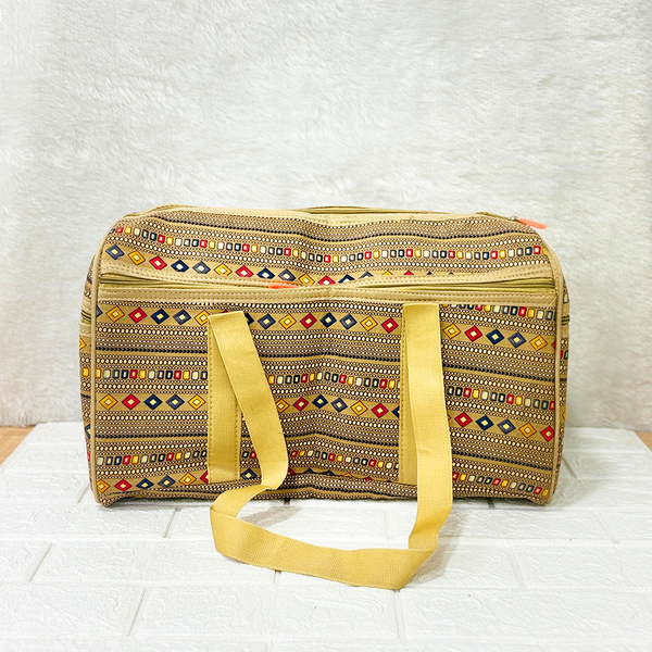 AM6299 Geometric Print Bandhani Travel Duffle Bag
