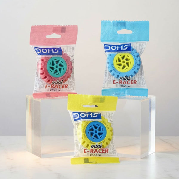 AM6494 DOMS E-Racer Small Tyre Shape Eraser- Multicolour (1pc)