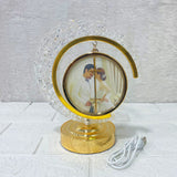 AM6268 LED Crystal Moon Lamp with Round Shape Photo Frame