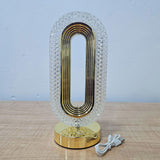AM5944 Crystal Rounded Pill LED Table Lamp with USB Cable - Sensor 3 Color Modes
