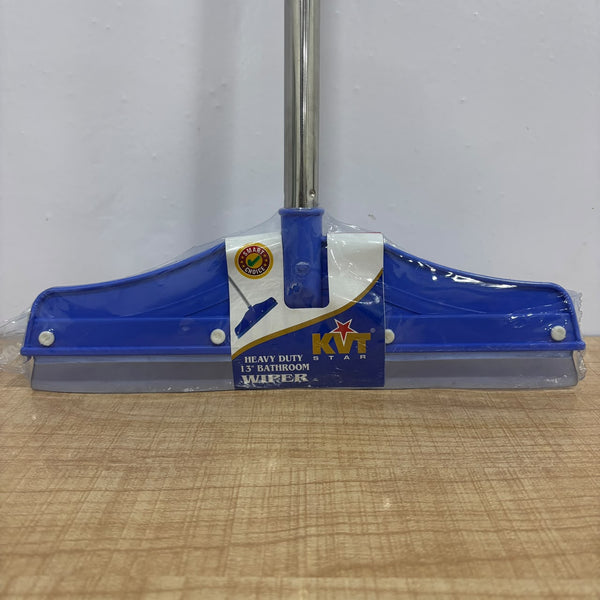A07975 KVT Heavy Duty 13" Silicone Bathroom Wiper with 2ft Stainless Steel Pipe