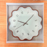 AM6522 Modern Scalloped Edge Wall Clock – Minimalist Floating Dial Design - 1pc