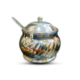 AM2210 Tall Boy designer ss Aarya Ghee Pot with Lid and Spoon 300ml