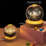 13258 3D Galaxy Crystal Ball Space Galaxy Lamp