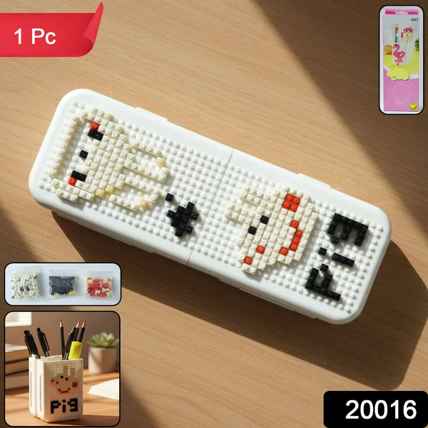 20016 Decorative Pixel Art Style Desk Pen Holder (1 Pc)