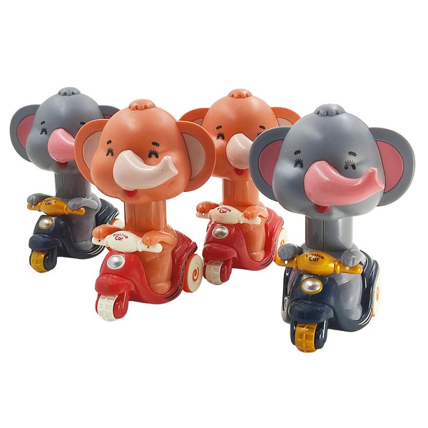 AM0235 Press n Go Kids Cute Elephant Scooter