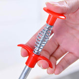 AM5865 Flexible Drain Clog Remover Tool (160cm) with Grabber for Hair & Debris,Cleaning Tool for Pipes