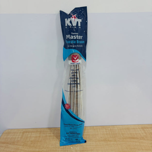 A07972 KVT Star Sweep Master Plastic Kharata Broom