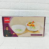 Di0205 Cello Opalware Medium Mixing Bowl with Lid Set of 2 Pcs - 1000ml Each