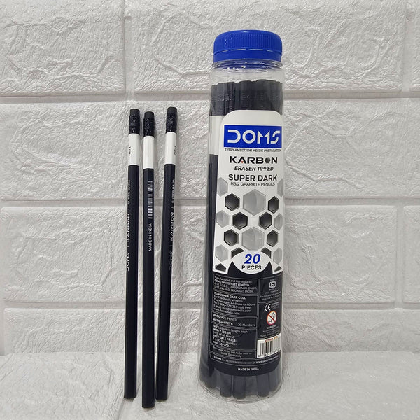 AM6067 Doms SUPER SIX Graphite Pencils - 1 Jars of 20 Pencils