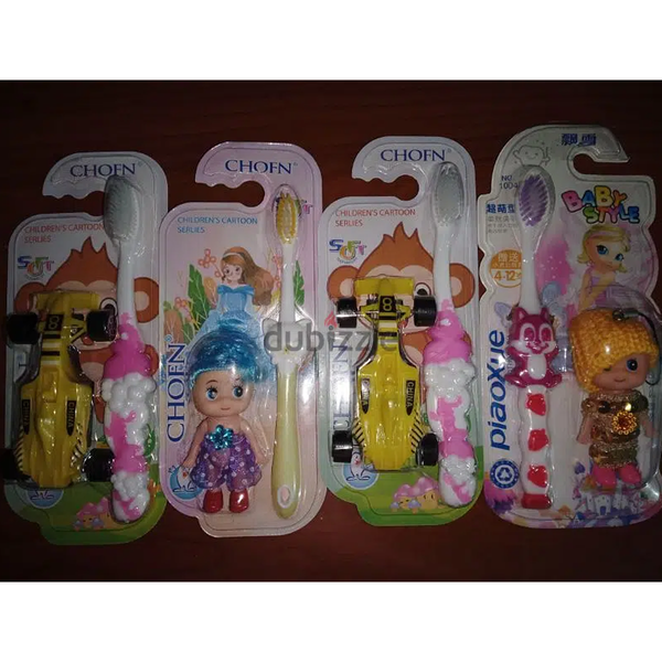 3088Kids Toothbrush with Cute Handle. Toothbrush with Toy for Kids (1PC Assorted Design)