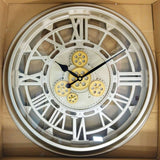 AM6255 Vintage Roman Numeral Gear Wall Clock