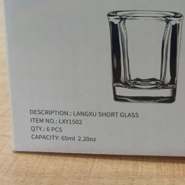 AM5972 Luxe Crystal Tequila Glasses - Set of 6 - 65ml