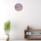 AM5953 Multi-Design Cart Log Wall Clock With 3D Numbers for Living Room