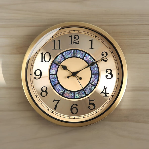 AM5946 Aesthetic Brass Silent Gold Decorative Wall Clock