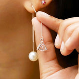 AM5627 Multi-Design Pearl and Crystal Dangle Drop Earrings for Women