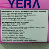 Di0199 YERA Polo Glass Bowl Set with Lids  - 3-Piece (435ml, 1000ml, 1580ml)