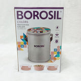 AM6188 Borosil Kube Pink Glass Lunch Box, Round x 3 (Tall), Set of 3, 400ml