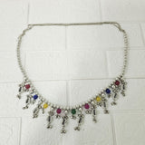 Di0046 Oxidized Silver Dangler Kamarbandh with Colorful Beads and Cowrie Shells (Multidesign)
