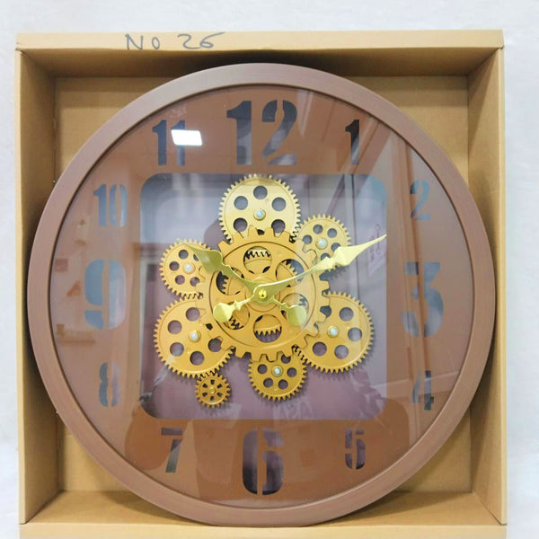 AM6252 Modern Industrial Exposed Gear Wall Clock