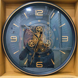 AM6254 Deluxe Black and Gold Industrial Minute-Track Clock