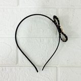 AM6380 Multicolour Elegant Glitter Bow Hairband with Pearl & Stone Centerpiece