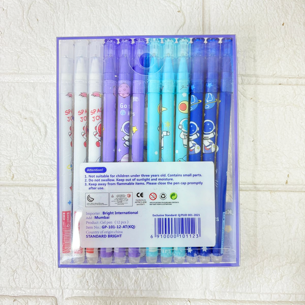 AM6306 Space Theme Erasable Gel Pens Set for Kids (Set of 12)