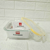 Di0006 Cello Fit & Fresh Clip-O Square Glass Storage Container - 800ml