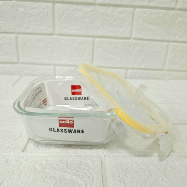 Di0006 Cello Fit & Fresh Clip-O Square Glass Storage Container - 800ml