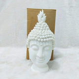 AM6246 Small White Buddha Head Sculpture – Peaceful Home Décor